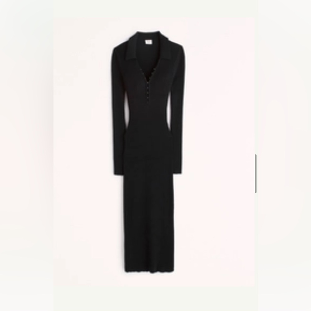 Abercrombie & Fitch Ribbed Polo Midi Dress (XXS) NWT